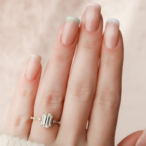The Penelope Set With A 2 Carat Emerald Lab Diamond