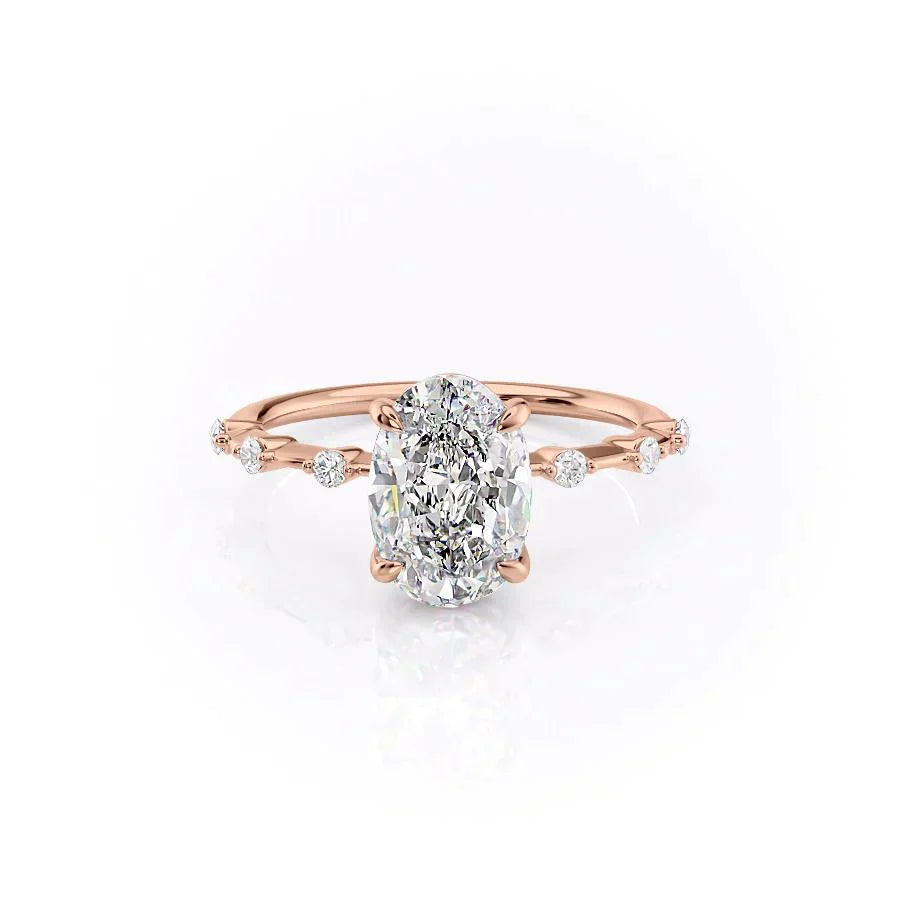 The Penelope Set With A 2 Carat Oval Lab Diamond