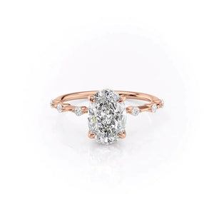 The Penelope Set With A 4.5 Carat Oval Moissanite