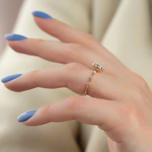 The Penelope Set With A 1 Carat Oval Lab Diamond