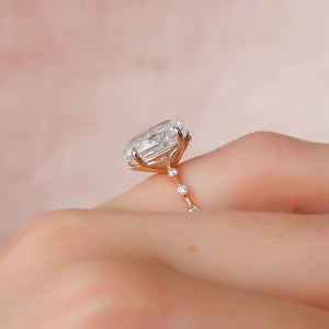 The Penelope Set With A 1 Carat Oval Lab Diamond