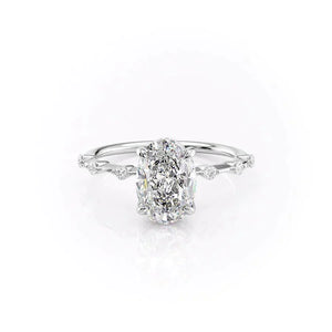 The Penelope Set With A Oval Moissanite