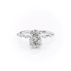The Penelope Set With A 3.5 Carat Oval Moissanite