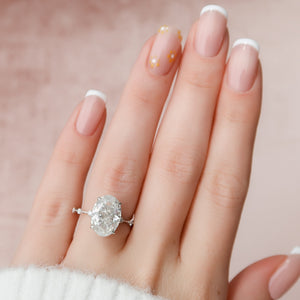 The Penelope Set With A 2 Carat Oval Lab Diamond