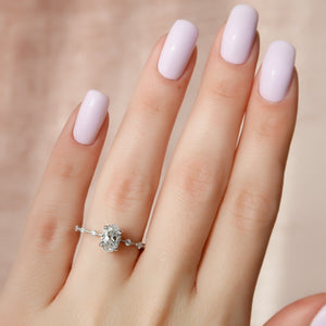 The Penelope Set With A 2 Carat Oval Lab Diamond