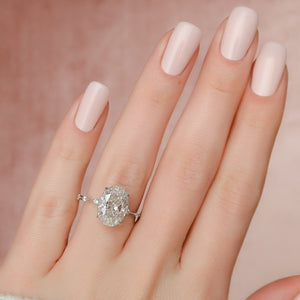 The Penelope Set With A 2 Carat Oval Lab Diamond
