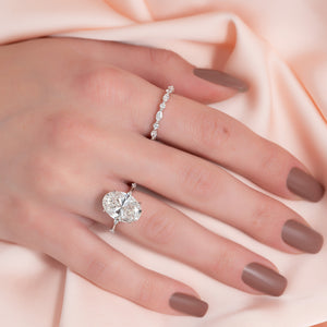 The Penelope Set With A 2 Carat Oval Lab Diamond