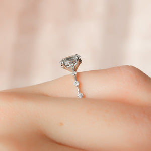 The Penelope Set With A 2 Carat Oval Lab Diamond