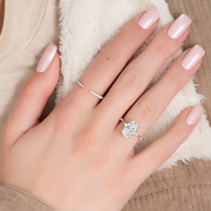 The Penelope Set With A 2 Carat Oval Lab Diamond