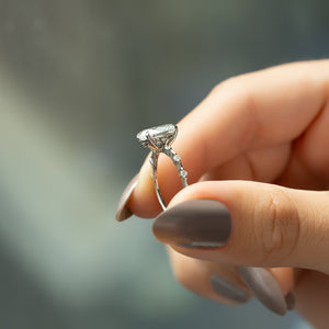 The Penelope Set With A 2 Carat Oval Lab Diamond
