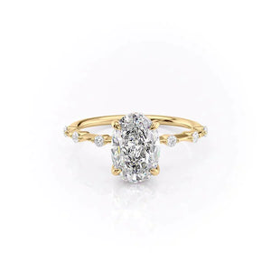 The Penelope Set With A 1.5 Carat Oval Moissanite