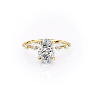The Penelope Set With A Oval Moissanite
