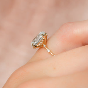 The Penelope Set With A 3 Carat Oval Lab Diamond