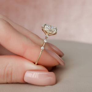 The Penelope Set With A 3 Carat Oval Lab Diamond