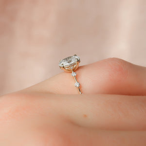 The Penelope Set With A 3 Carat Oval Lab Diamond