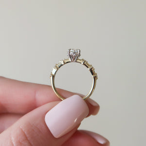 The Penelope Set With A 3 Carat Oval Lab Diamond