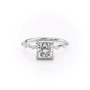 The Penelope Set With A 3.5 Carat Princess Moissanite