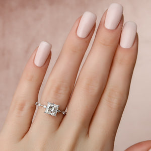 The Penelope Set With A 2 Carat Princess Lab Diamond