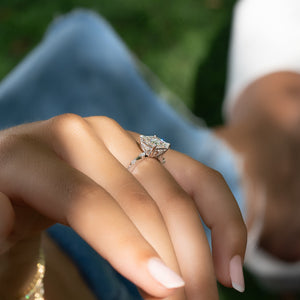 The Penelope Set With A 2 Carat Princess Lab Diamond