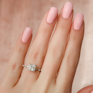 The Penelope Set With A 2 Carat Princess Lab Diamond