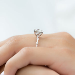 The Penelope Set With A 2 Carat Princess Lab Diamond