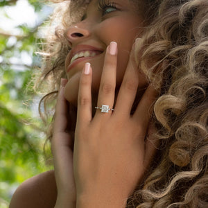 The Penelope Set With A 2 Carat Princess Lab Diamond