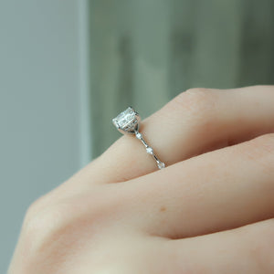 The Penelope Set With A 2 Carat Princess Lab Diamond