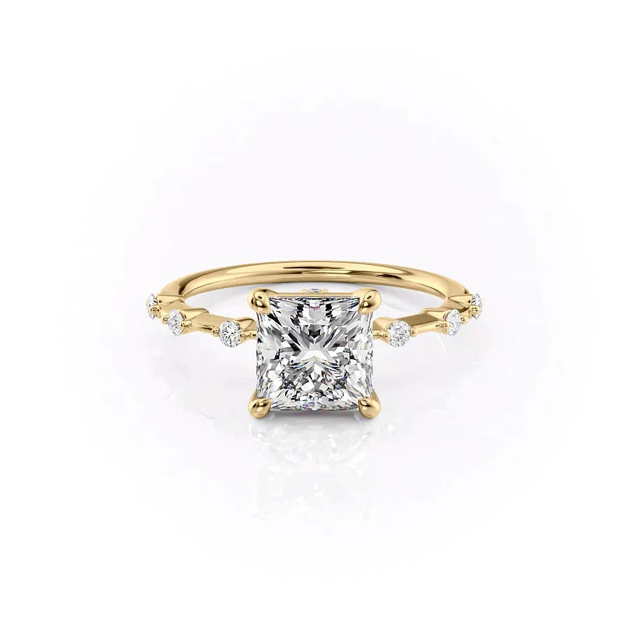 The Penelope Set With A 2 Carat Princess Lab Diamond
