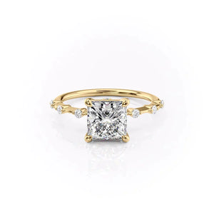 The Penelope Set With A 2 Carat Princess Lab Diamond
