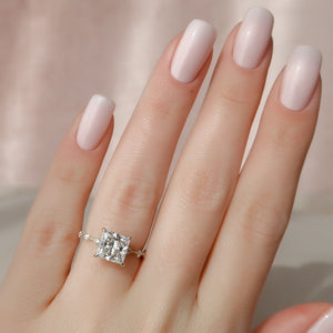 The Penelope Set With A 2 Carat Princess Lab Diamond