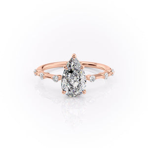 The Penelope Set With A 1.5 Carat Pear Moissanite