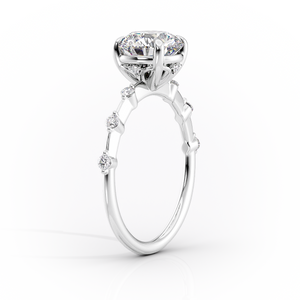 The Penelope Set With A 3 Carat Pear Lab Diamond