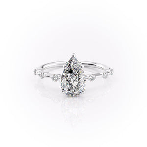 The Penelope Set With A 1.5 Carat Pear Moissanite