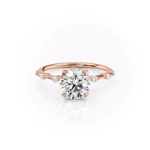 The Penelope Set With A Round Moissanite