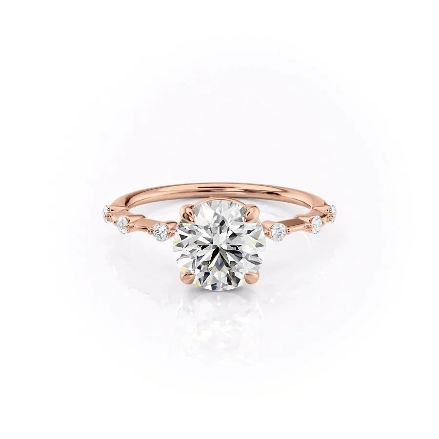 The Penelope Set With A 1.5 Carat Round Moissanite