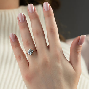 The Penelope Set With A 3 Carat Round Lab Diamond