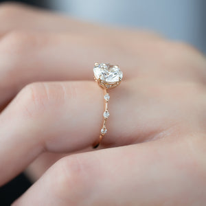 The Penelope Set With A 3 Carat Round Lab Diamond