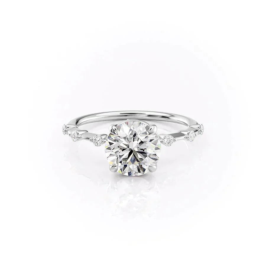 The Penelope Set With A 2.5 Carat Round Lab Diamond