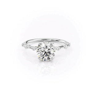 The Penelope Set With A 4.5 Carat Round Moissanite