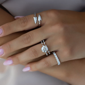 The Penelope Set With A 2 Carat Round Lab Diamond