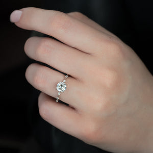 The Penelope Set With A 2 Carat Round Lab Diamond