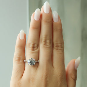 The Penelope Set With A 2 Carat Round Lab Diamond