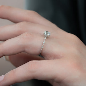 The Penelope Set With A 2 Carat Round Lab Diamond
