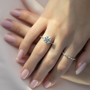 The Penelope Set With A 2 Carat Round Lab Diamond