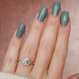 The Penelope Set With A 2 Carat Round Lab Diamond