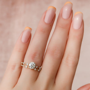 The Penelope Set With A 2 Carat Round Lab Diamond