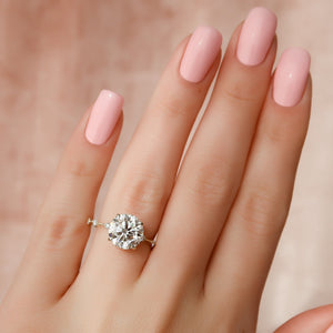 The Penelope Set With A 2 Carat Round Lab Diamond