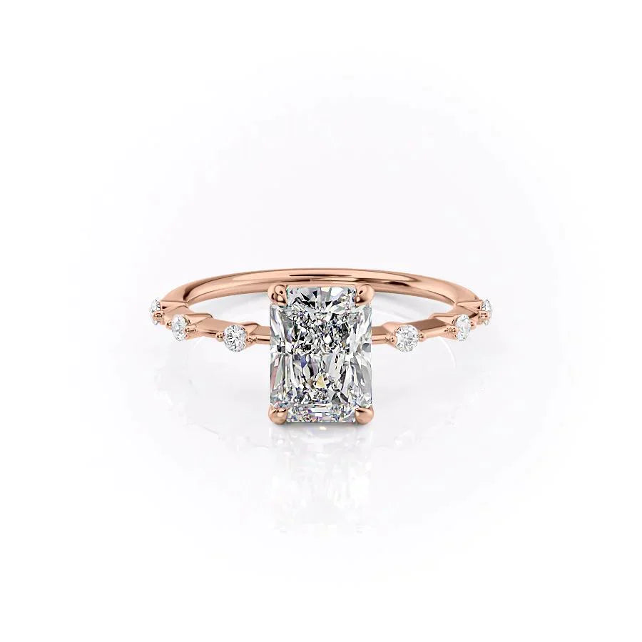 The Penelope Set With A 2 Carat Radiant Lab Diamond