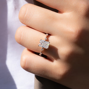 The Penelope Set With A 2 Carat Radiant Lab Diamond
