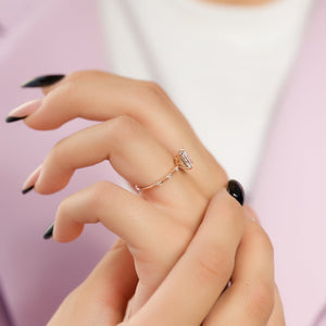 The Penelope Set With A 2 Carat Radiant Lab Diamond